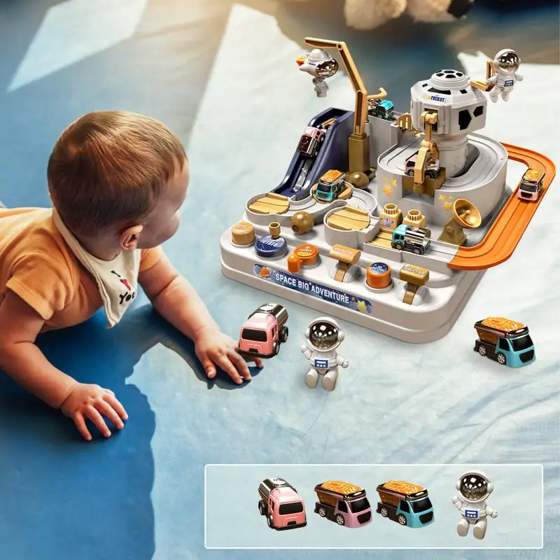 Детский гоночный трек с 3 мини-машинками и 1