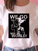 t shirt summer women one piece new products casual harajuku trendy all match white comfy tshirt cartoon monkey d luffy basic