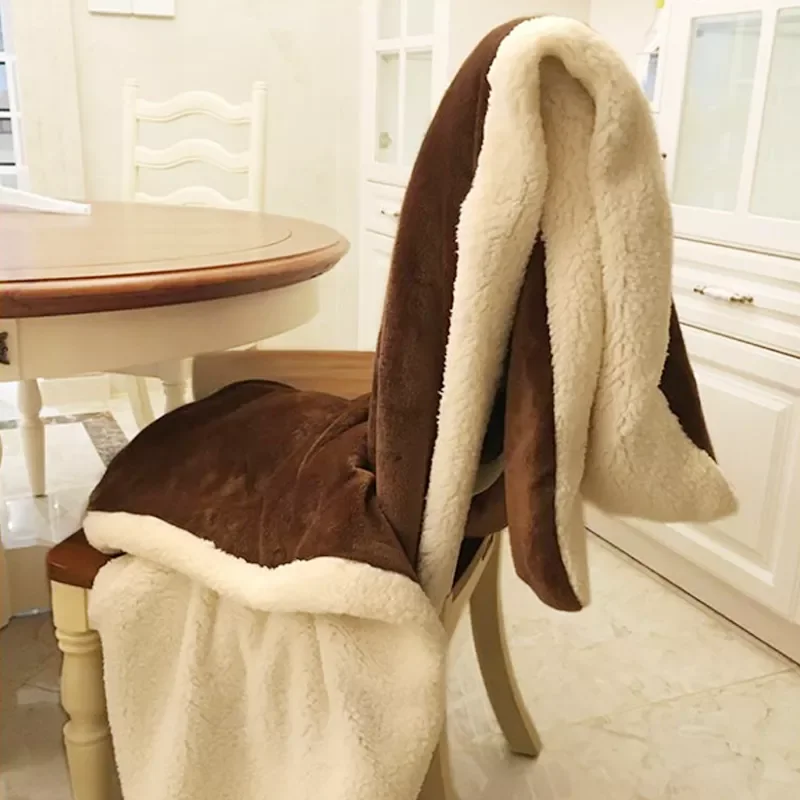 

Autumn Winter Wool Blanket Ferret Cashmere Blanket Warm Blankets Fleece Plaid Super Warm Soft Throw On Sofa Bed