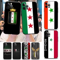 phone case for iphone 11 12 13 pro max 7 8 2022 se xr xs max 5 5s 6 6s plus soft silicone case cover syria flag syrian flag