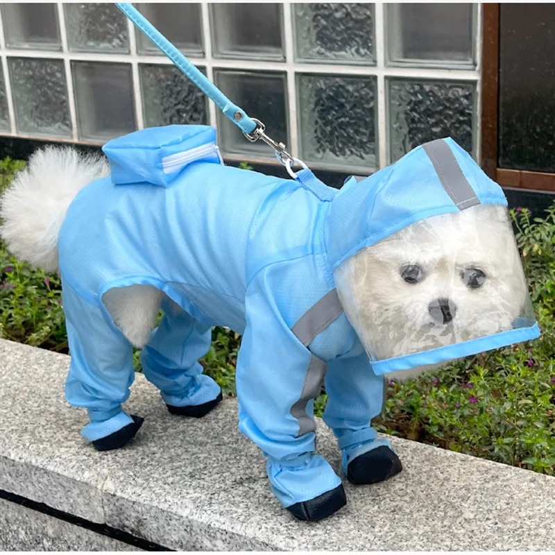 Полноразмерный водонепроницаемый плащ для собак и кошек с четырьмя ножками