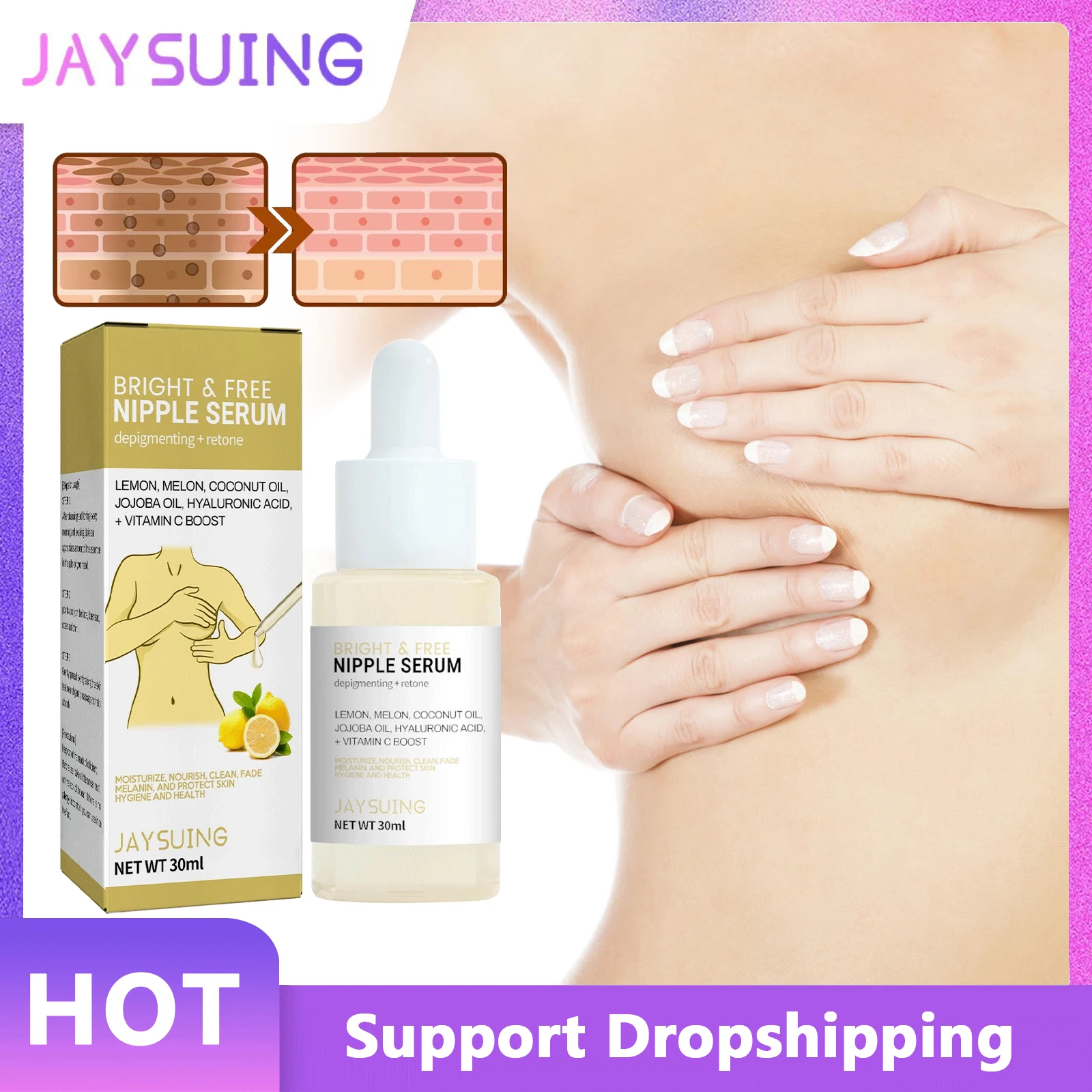 

Jaysuing Nipple Serum Moisturizing Nipple Crack Relief Pain Nourishing Whitening Gentle Anti Chap Protection Absorbing Nipple