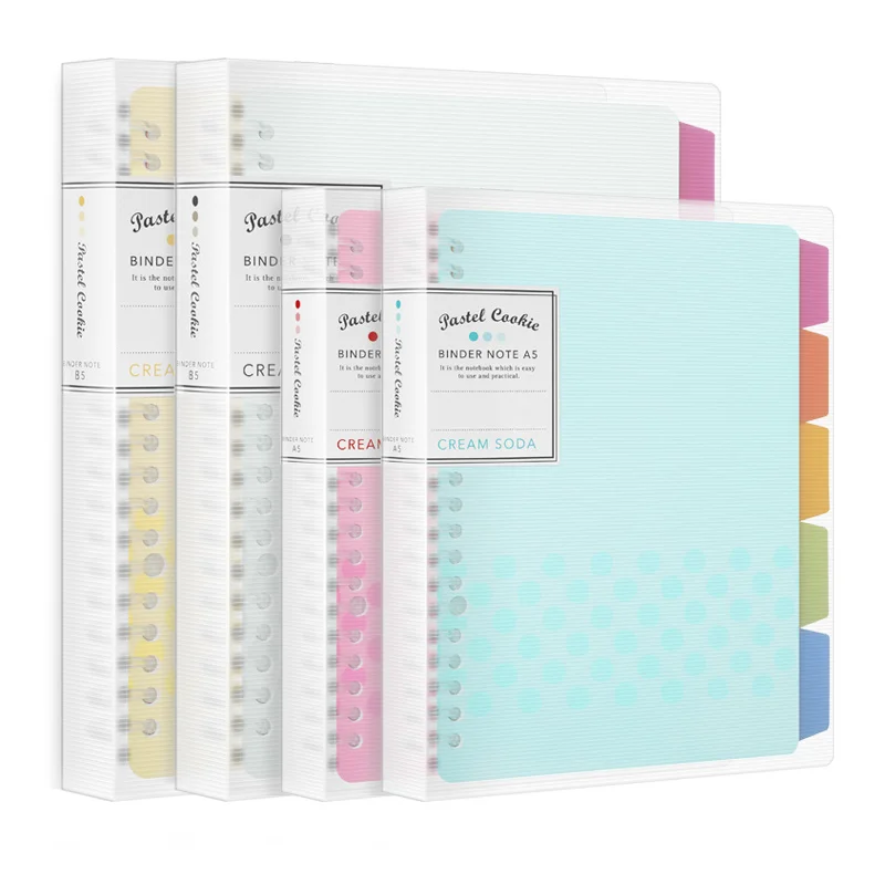 

JIANWU japan KOKUYO Macaron note book loose leaf inner core A5 B5 notebook diary plan binder office school supplies ring binder