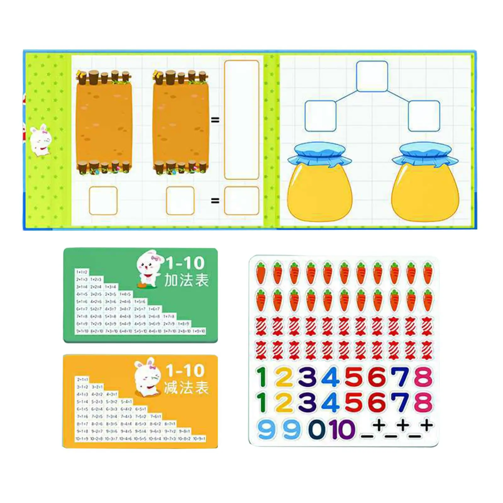 

Numbers Decomposition Math Toys Preschool Manipulatives Number Counting Ten Frame Set for Kindergarten Elementary Girls Toddlers