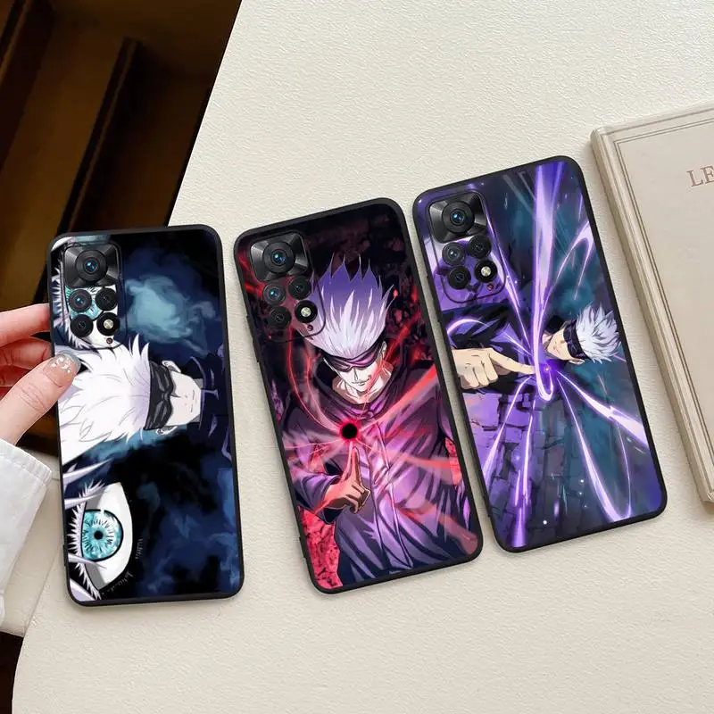 

Jujutsu Kaisen Gojo Satoru Phone Case For Redmi Note 11E 11S 11 10 9 Pro 9A K20 K30 K40 Soft Silicone Cover