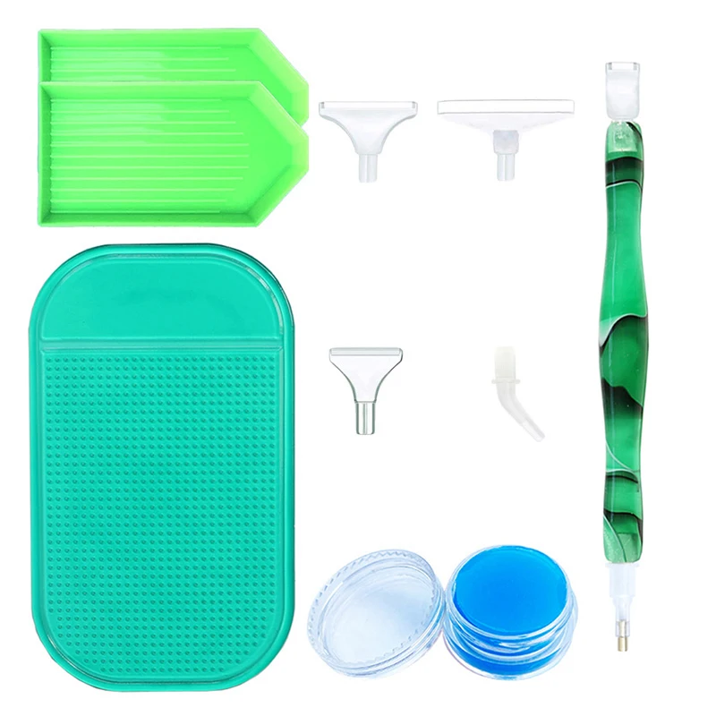 

Diamond Painting Drill Pen Tool Set 5d DIY Art Kit Diamond Embroidery Drawing Kit Box Point Drill Pen Storage Tray Accessories