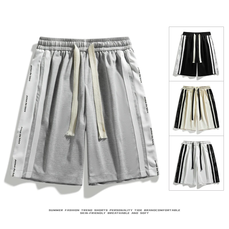 

Side Stripe Oversize Shorts for Men Women Casual Summer Shorts Loose Sports Basketball Fitness Running Student Pants Unisex