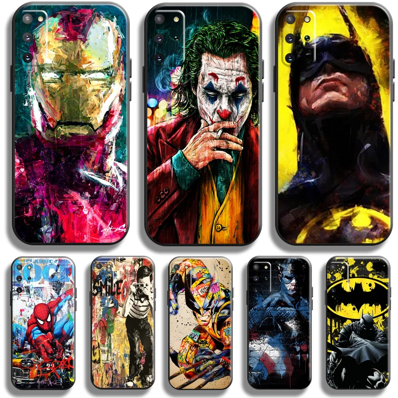 

Marvel Street Graffiti For Samsung Galaxy S21 S20 FE Ultra S21 S20 Plus 5G Phone Case Liquid Silicon Back Silicone Cover