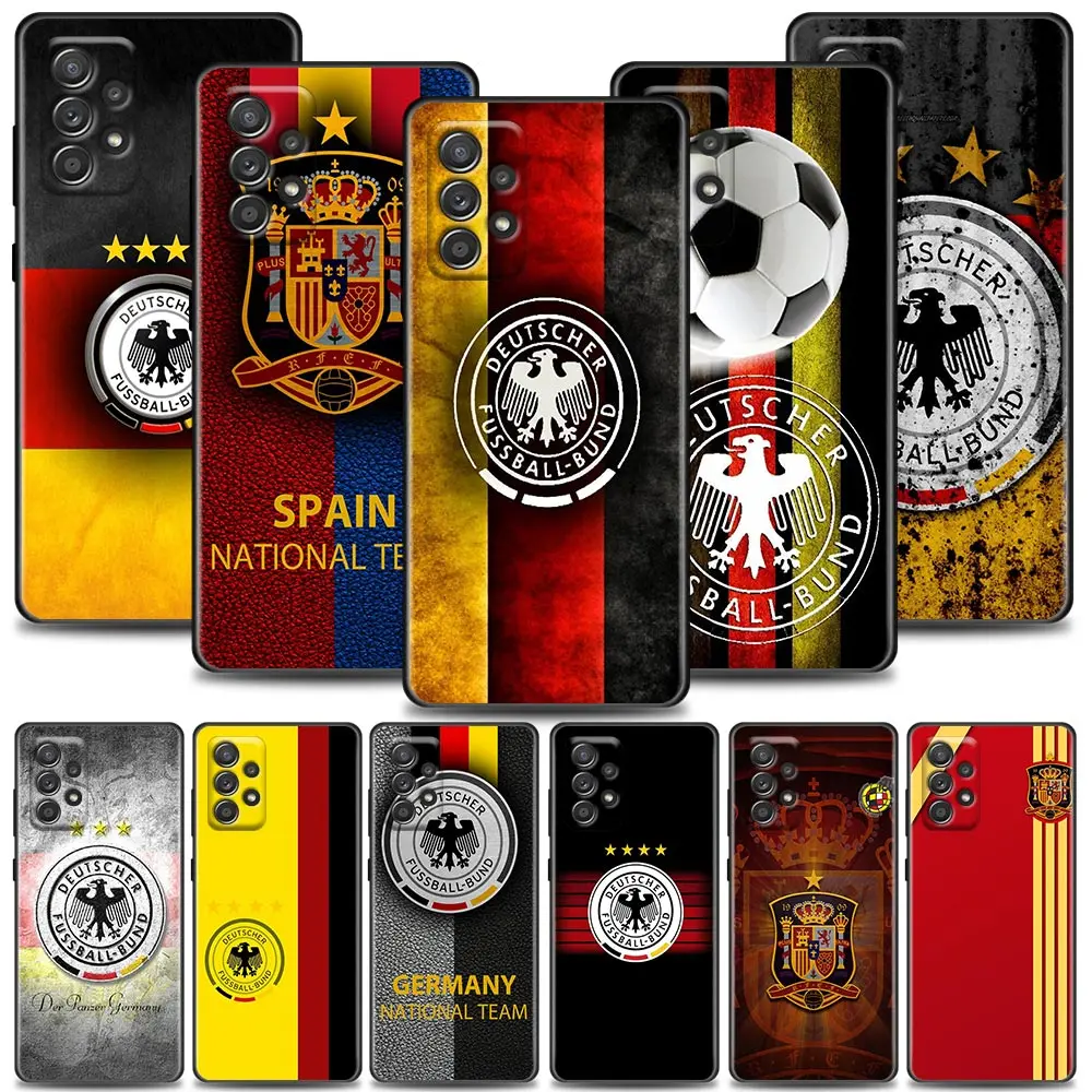 

Funda Case for Samsung A73 A53 A33 A23 A52 A72 A22 A32 A12 A42 A71 A51 A91 A41 A31 A21S 4G 5G Coque Sports Germany Football Team