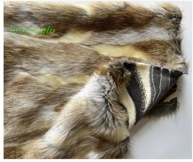 

Gradient beige yellow brown fabric, jacquard imitation fur, large fur home textile clothing fabric.