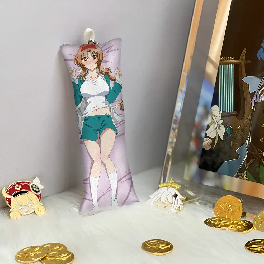 

D-FRAGMENTS Mini Dakimakura Key Chain Pendant Anime Accessories Key Ring Cute Body Pillow Bag Pendants Keyring Double Side