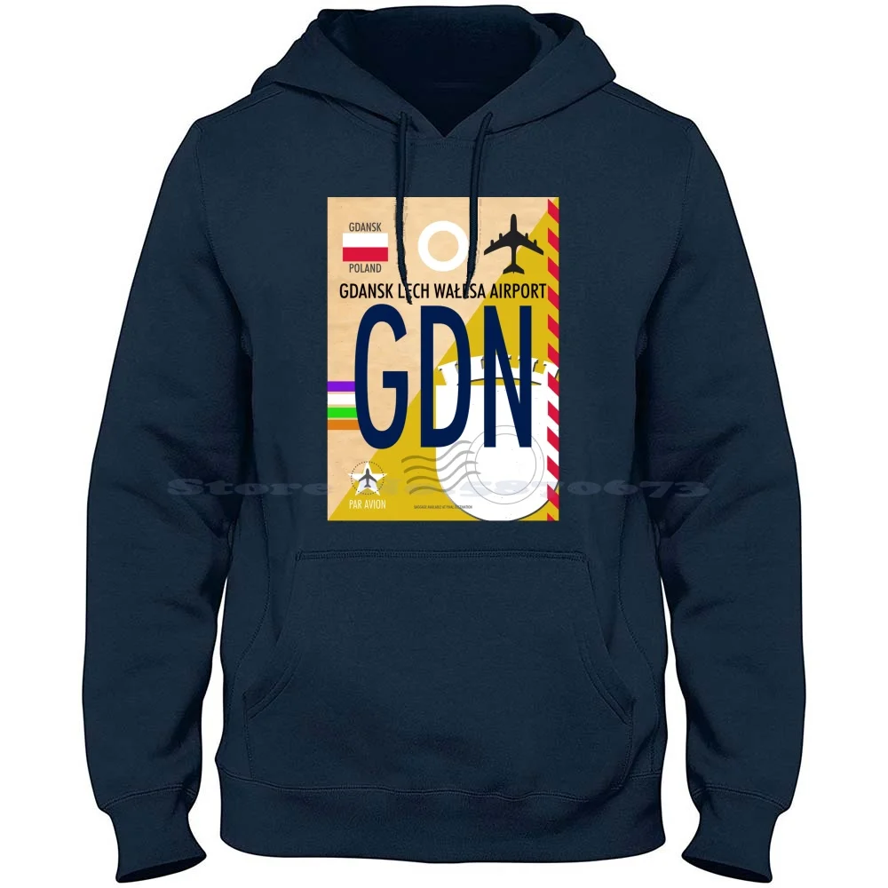 Gdansk Lech Walesa аэропорт Gdn багажная бирка Код аэропорта Польша Европа 100% хлопок