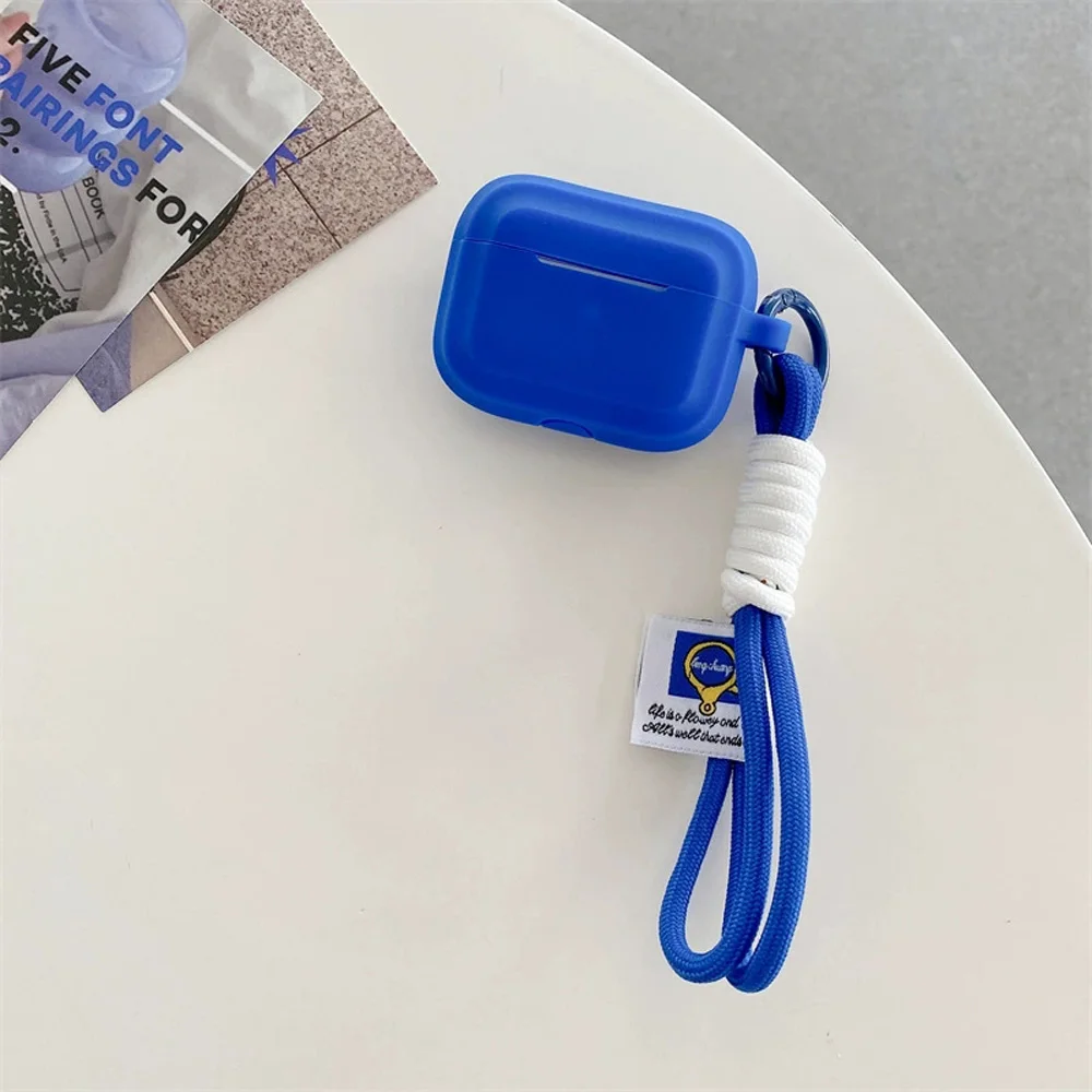 Фото Klein Blue Snow White однотонный силиконовый чехол для наушников AirPods pro 2, чехол для зарядки Bluetooth AirPods 2 3 4 №4