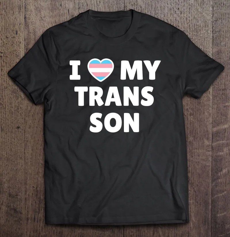 

Футболка мужская оверсайз с надписью I Love My Trans Son