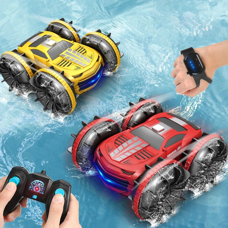 

RC car toys 2.4G remote control 4WD amphibious water and land drift climb rotate stunt cars buggy radio control for boys gift