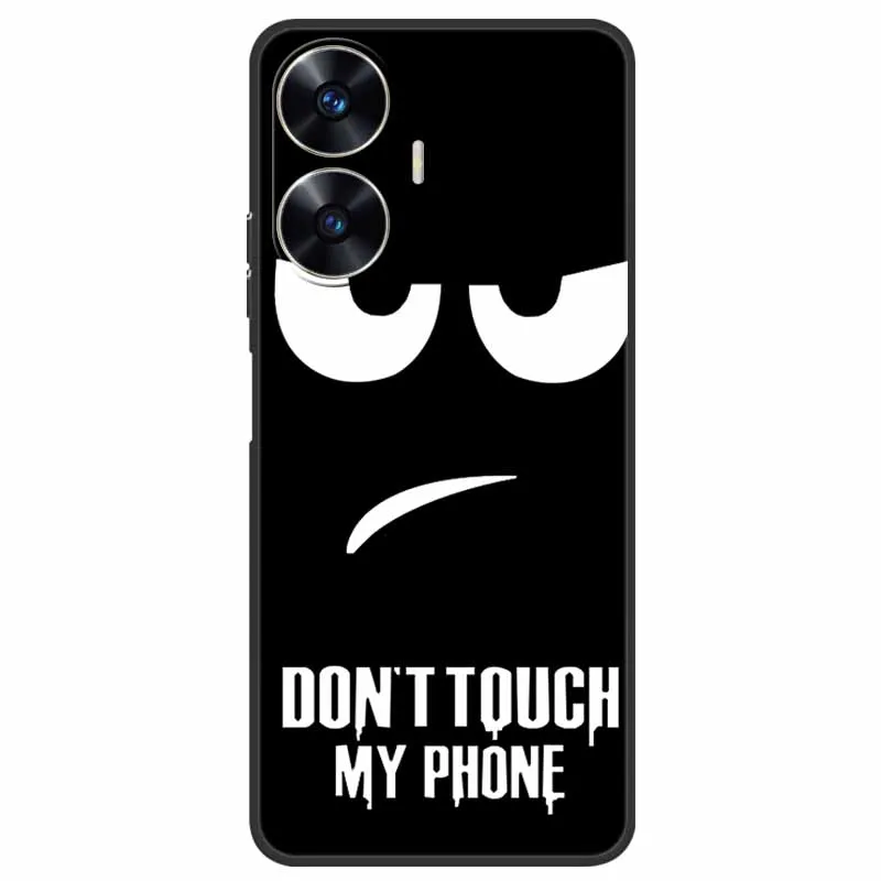 Мягкий чехол для Realme C55 с волчьими львами росписью силиконовый мягкий C 55 2023 RMX3710