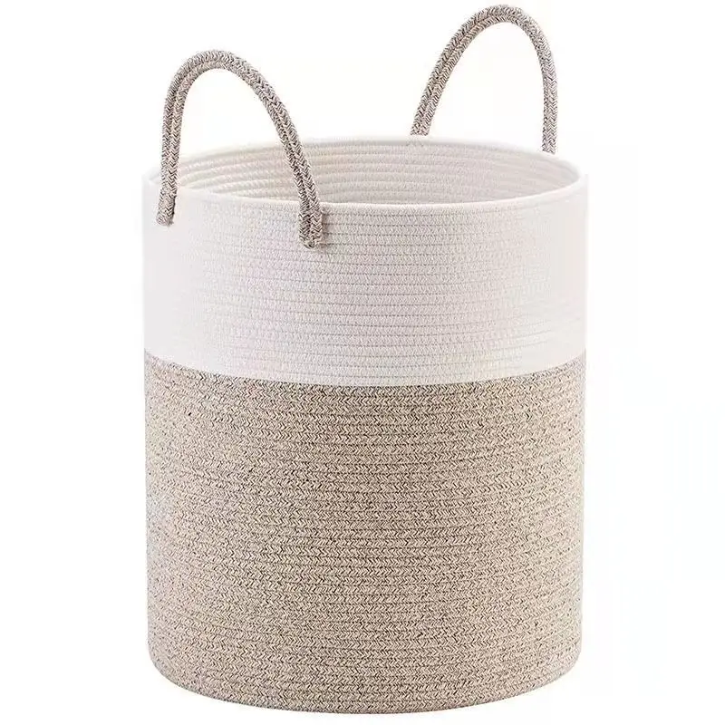 

Box Cotton Storage Bag Bucket Basket Storage Home Goods 35x40cm Clothes Laundry Household Dirty Big Decor Woven Storage