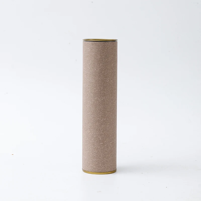 

Cylinder Canister Packaging Cardboard Box Rolled Edge Composite Custom Printed Paper Round Tube Tea Cans