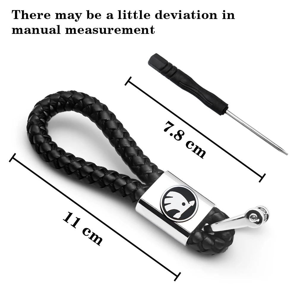 Брелок для ключей автомобиля модный металлический кожаный держатель с логотипом