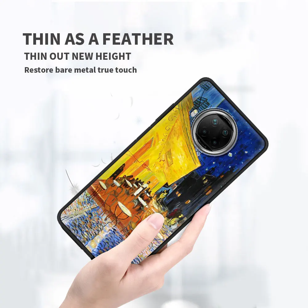 van gogh starry sky art for xiaomi redmi note 9s 11pro 8 10 black mobile phones case 9 4g k40 9c nfc 8t 7 9a soft celular cover free global shipping