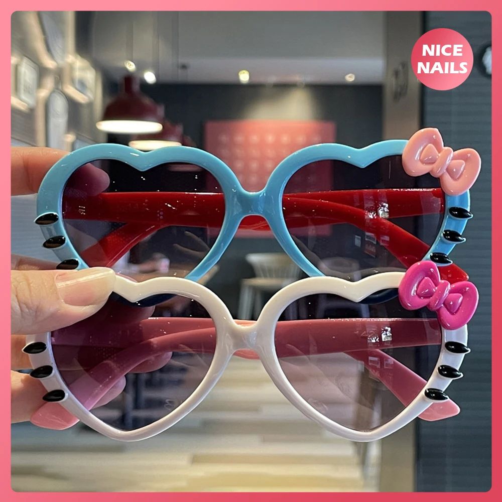 

Kawaii Hello Kitty Children Sunglasses Outdoor Sun Protection Glasses Protect Fall Preventor Goggles Beach Holiday Shade Eyewear