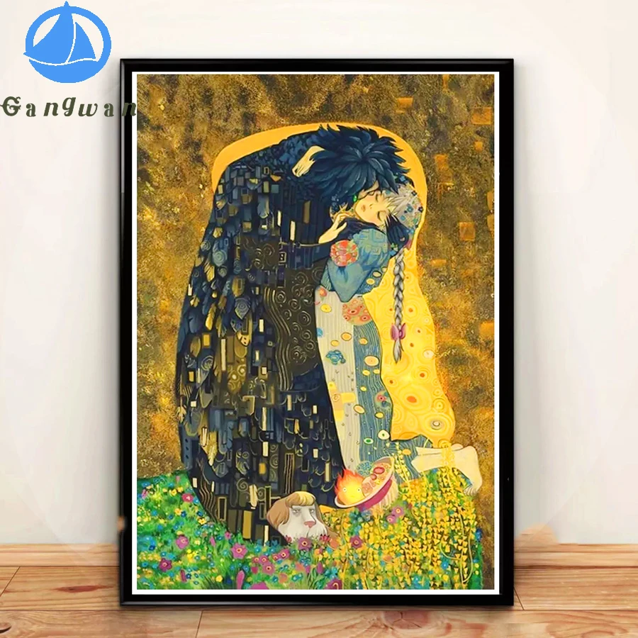 

5D DIY Diamond Painting Castle Studio Japanese Anime Diamond Mosaic Embroidery cartoon Cross Stitch Kits kids gift Home Decor