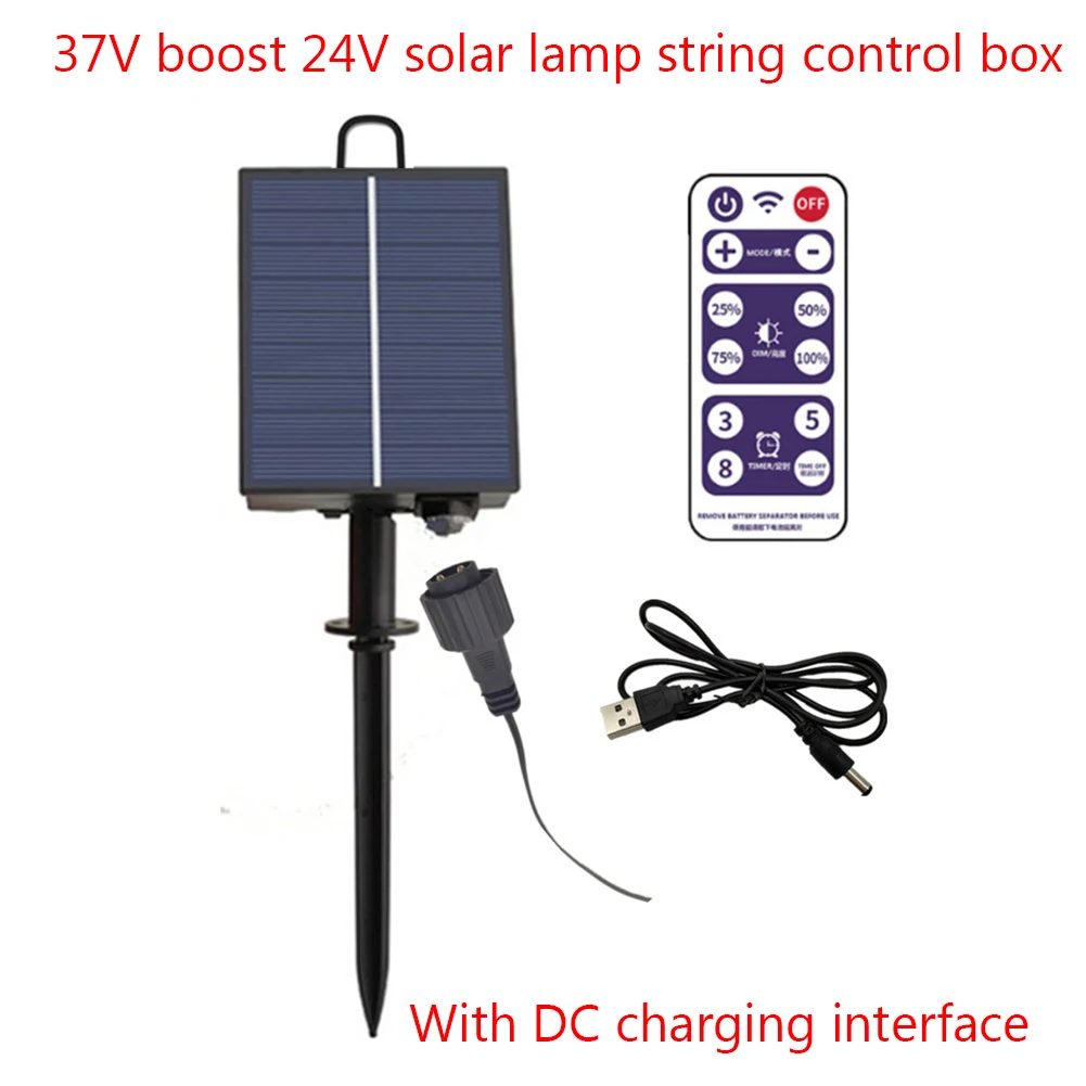 

Solar Battery Box for Outdoor Indoor LED String Lamp Solar Panel Controller with Remote Garden Street Path Camping Light Decorat