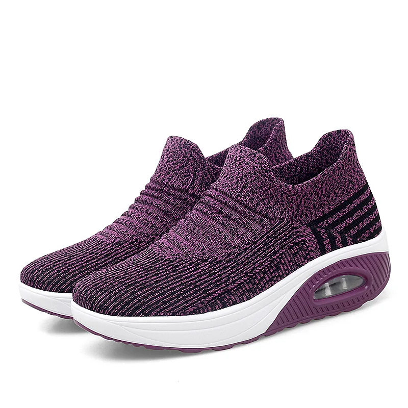 

Женские спортивные туфли, дышащие, Нескользящие, с круглым каблуком, сетчатый материал, повседневная обувь с открытым носком, сочетающиеся цвета, s