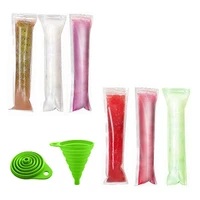 popsicle molds 125 disposable ice moldswith zip seals diy ice bags for yogurt ice candycomes with 1 funnel