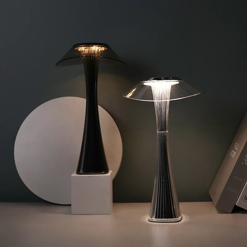 

LED Touch Dimming Desk Lamp Bar Restaurant Atmosphere Talbe Lamp USB Bedroom Bedside Wireless Charging Night Light Mushroom Lamp