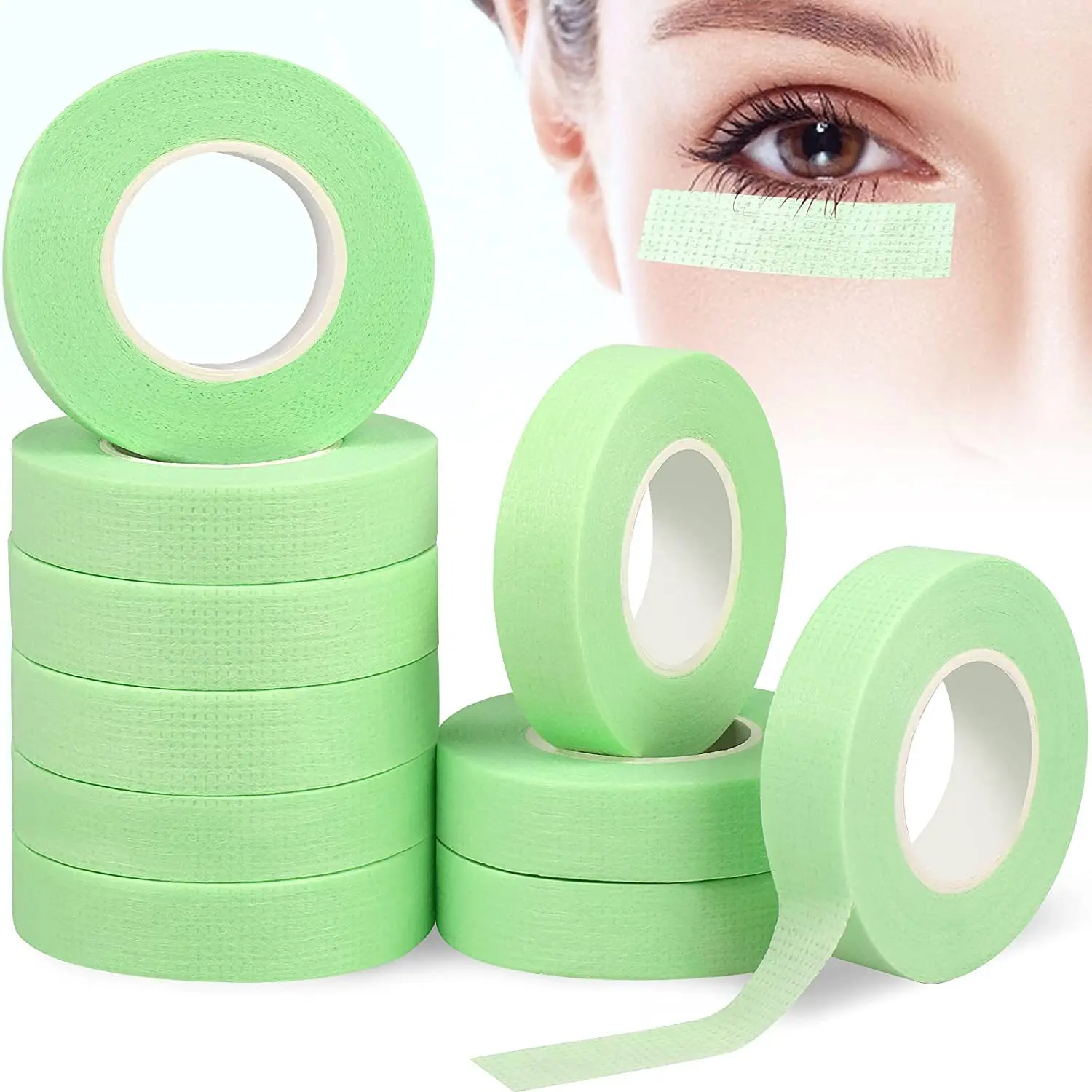 

3 Rolls Fabric Eye Lashes Grafting Tools False Eyelashes Extension Tapes Professional Anti-allergy Breathable Micropore 4 Colors