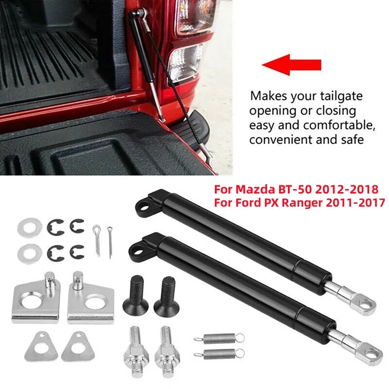 

2Pcs/set Truck Tailgate Support Rod Tail Gate Struts Lift Supports for Mazda BT-50 2012-2018 for Ford PX Ranger 2011-2017