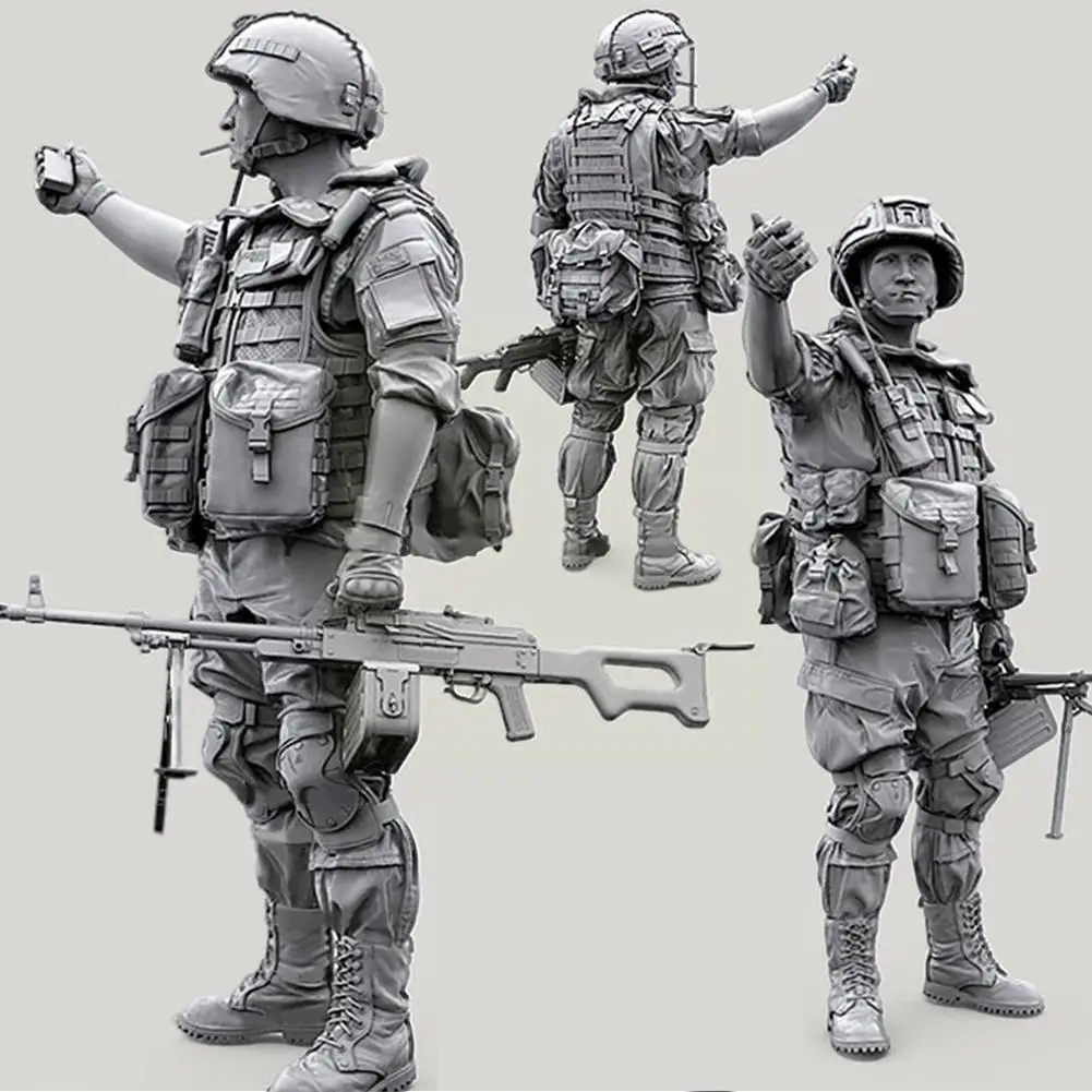 

1/35 Resin Model Kits Diy Figure Russian Soldier Self-assembled Model Resin Figure Mold Self-assembled White Diy Kit Soldie I8e4