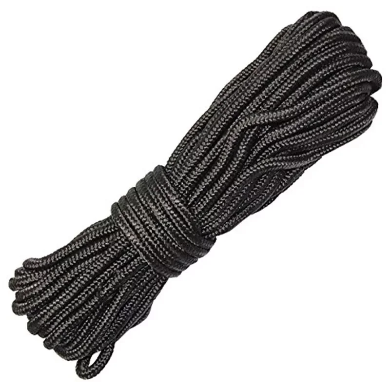 

x 15m 50ft Black Utility Rope Boating Awnings Camping Fishing Cadets AA7634
