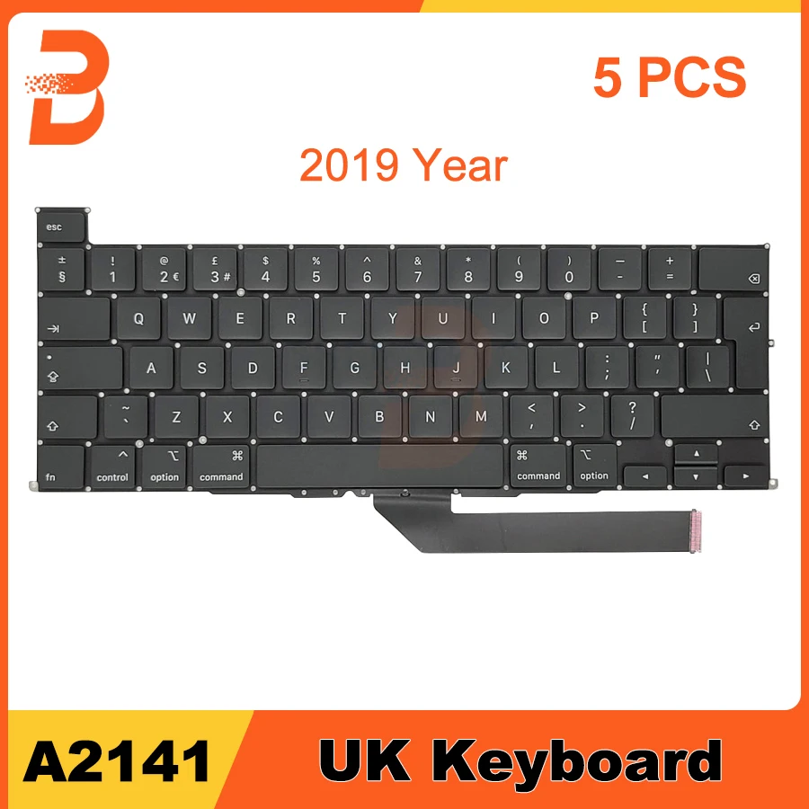

5 шт./лот новая сменная Клавиатура для ноутбука Macbook Pro 16 дюймов A2141 английская клавиатура на английском языке 2019 года