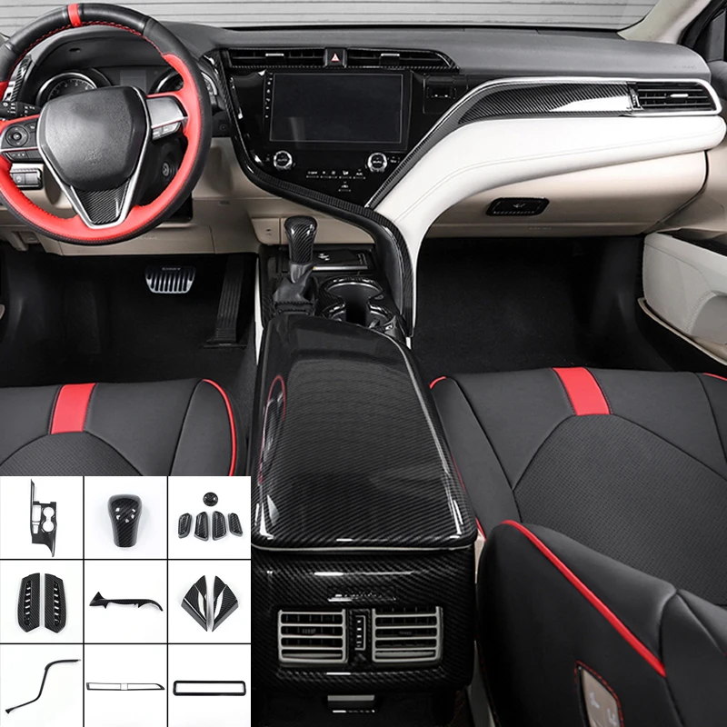 

For Toyota Camry 18-20 Carbon Fibe Car Interior Decoration Internal Stickers Sticker Accessories Accessory Automobiles Parts