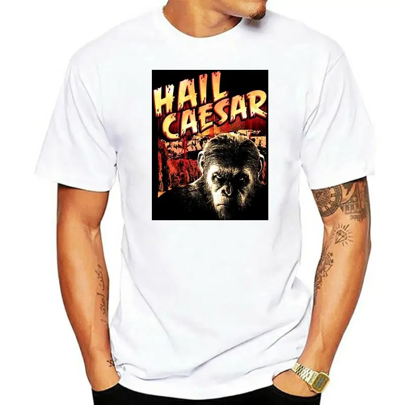 

Planet Of The Apes Hail Caesar Black Adult T-Shirt Cotton New Trends Tops Tee Shirt