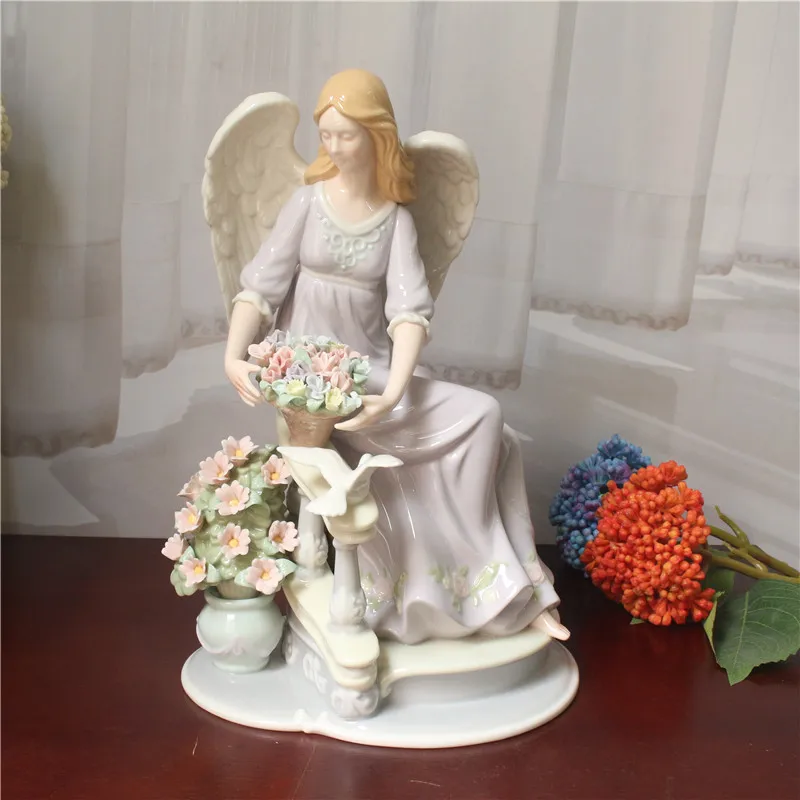 Товары tail элегантные испанские керамические украшения в виде ангелов и цветов