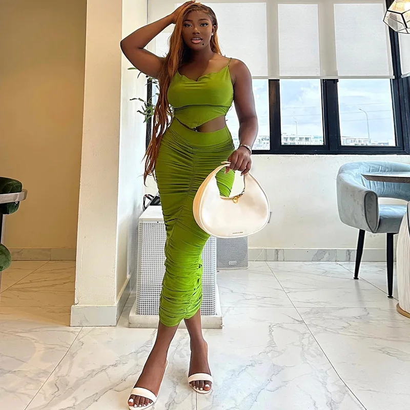 

Streetwear 2023 Autumn Sexy Women Pure Color Design Package Hip Skirt Suit Formal Elegant Clothes Evening Party Dresses Robe Y2k