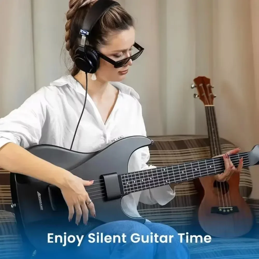 Безголовая гитара и умные силиконовые струны Bluetooth 8 голосов USB MIDI-функция подарки