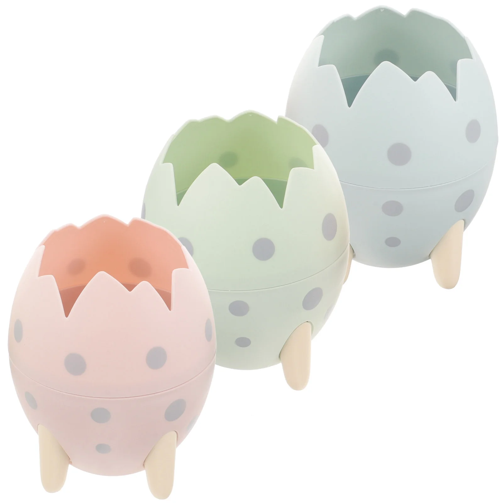 

3Pcs Multi-use Pen Holder Lovely Brush Holder Desktop Holder Plastic Pen Organizer