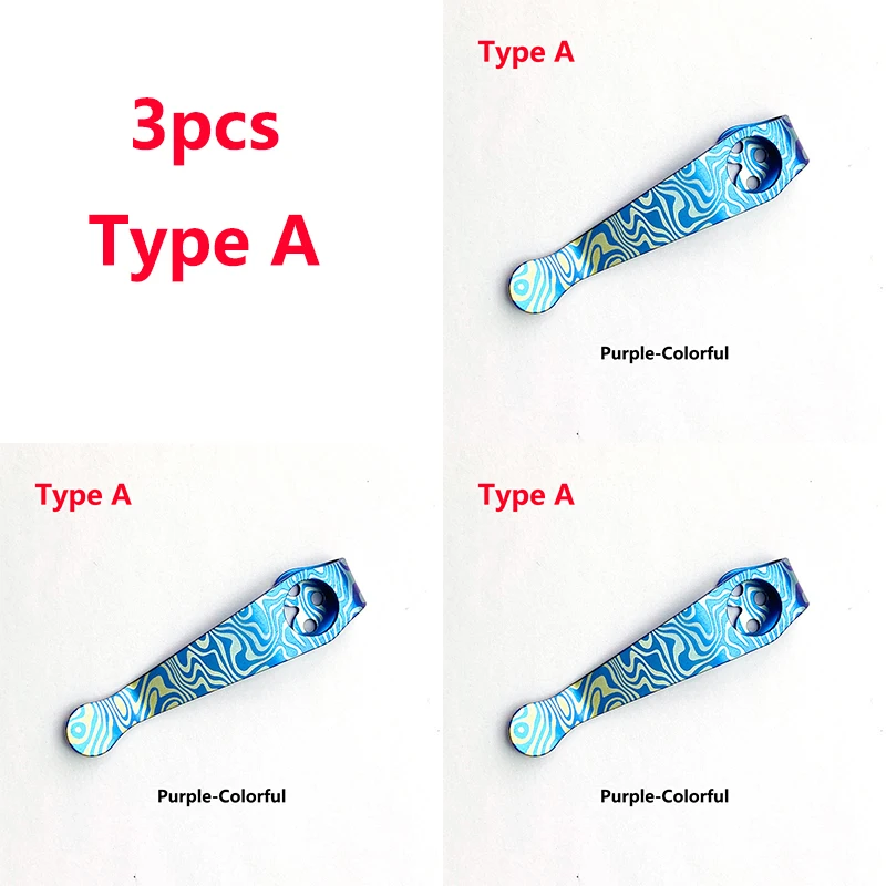 

3pcs/lot Colorful Titanium Alloy Fold Knife Back Clip Pocket Clamp for Spyderco Paramilitary 2 C81 Para 3 Endura C10 Delica C11