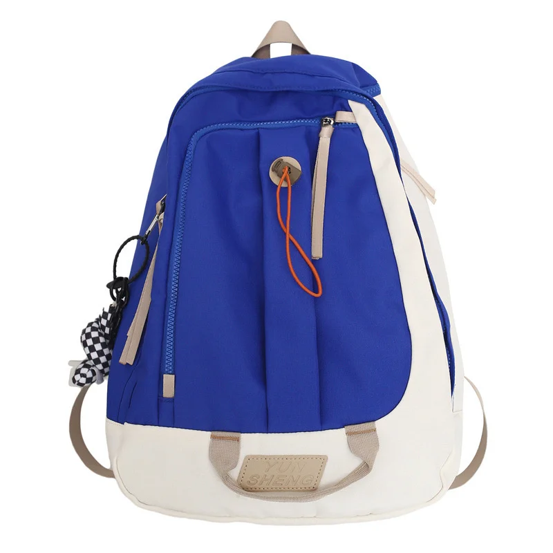 TRAVEASY Nylon Women Travel Backpack Middle Schoolbags Teenage Girls Cool Women Girls Ladies Bookbags Large Capacity Solid Color