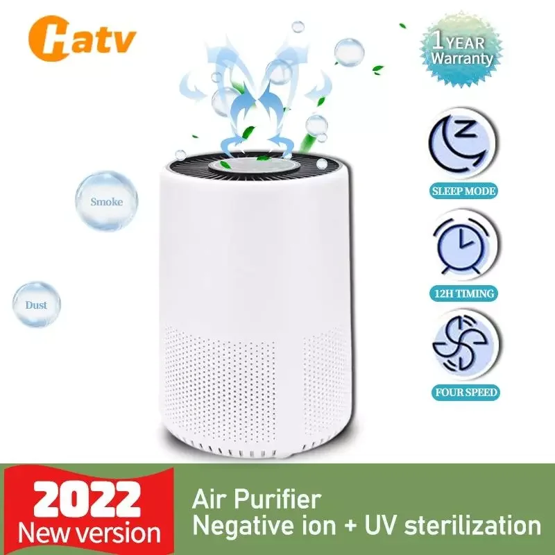 

HATV High Power Air Purifier Smart HEPA Filter Negative Ionizer Air Cleaner PM2.5 Home Remove Smoke Dust Odor Formaldehyde