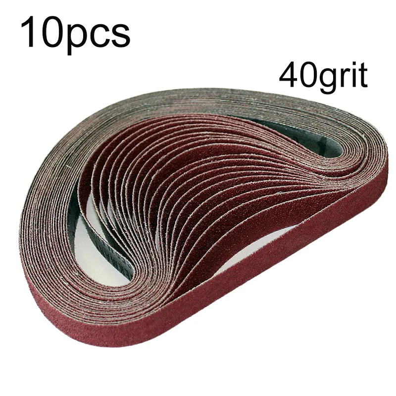 

Woodworking Abrasive Belts Metal Sander Sanding Tools 10pcs 30mmx533mm 40/60/80/120 Grit Alumina Cloth Grinding