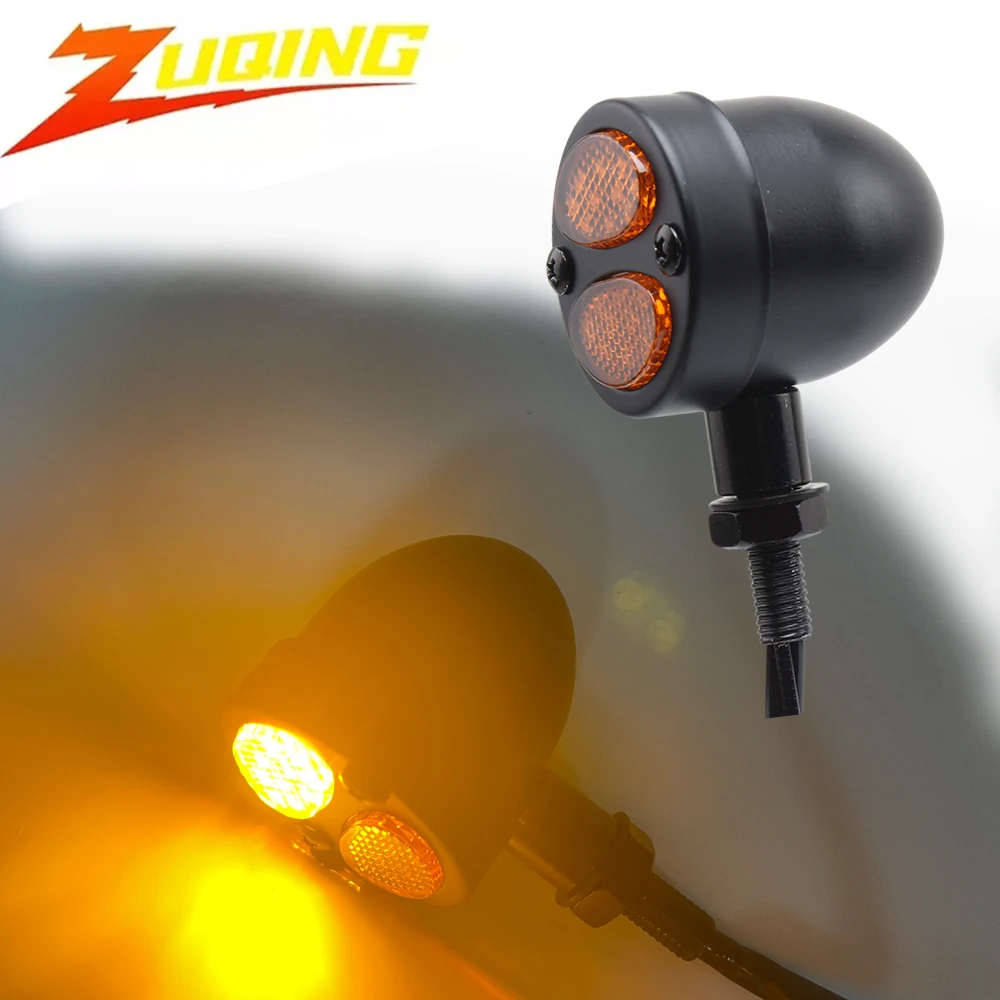 

Motorcycle Anti-drop Turn Signal Blinker Indicator Lamp Black Bullet Flash Hard for Suzuki gn 125 z400 Turn Signals Motorcycle