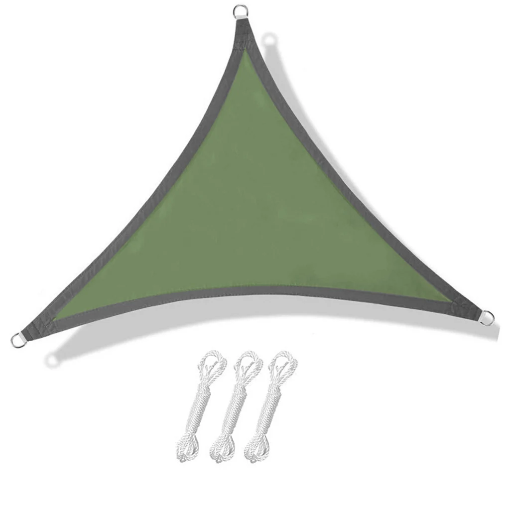 

Garden Canopy Triangular Patio Sun Shade Sail Waterproof Garage Awning Shelter for Outdoor, Khaki