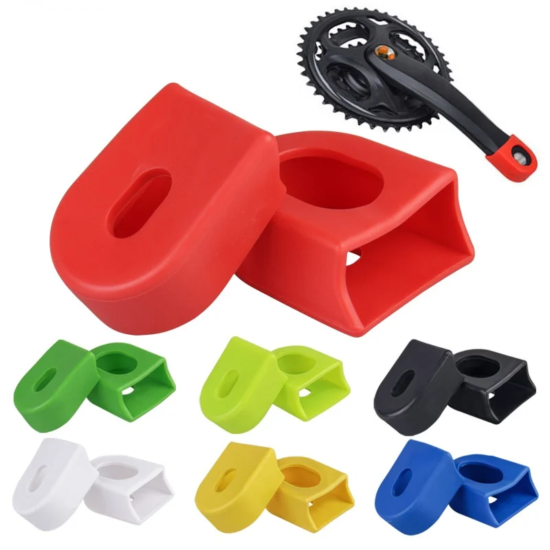 

NEW 2PCS Silicone Bicycle Crank Arm Cover Crank Protectors Road Bike Crank Protectors Protective Cover Set Bicycle Crank Parts