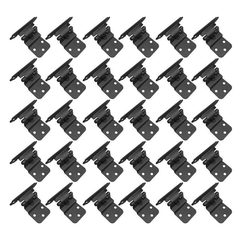 

Automatic Closing Cabinet Hinges, Built-In Cabinet Hinges, 30 Packs Of Matte Black Multi-Fold Hinges