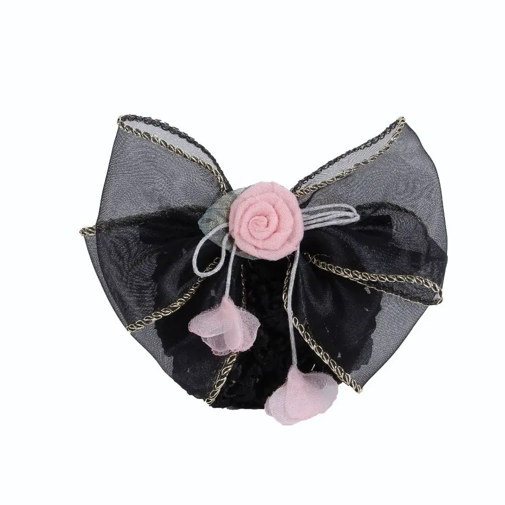 Корейский стиль Цветочный снуд Весенняя заколка для булочки Снуд хвоста Зажим